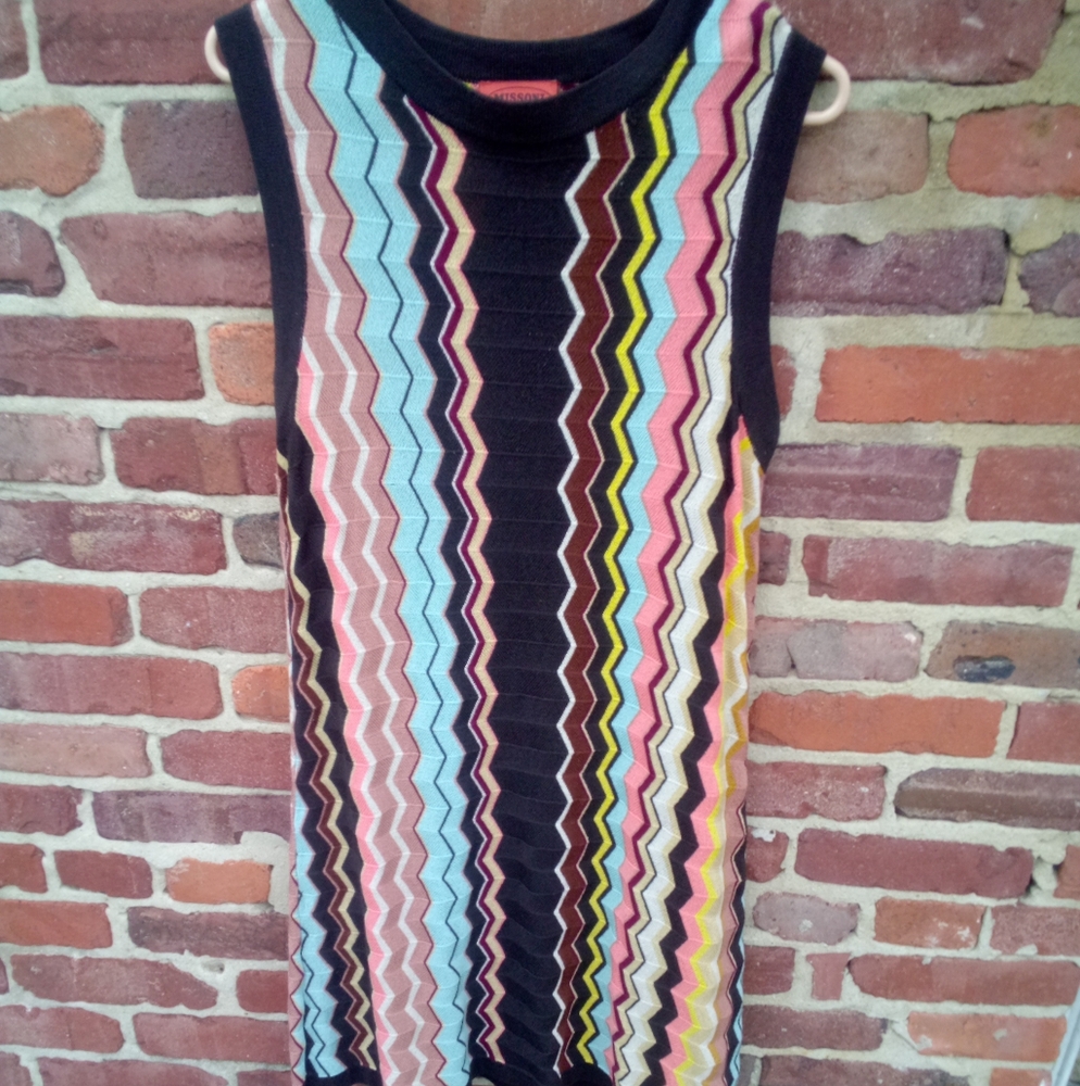 Missoni Multicolor Zigzag Midi Dress size L